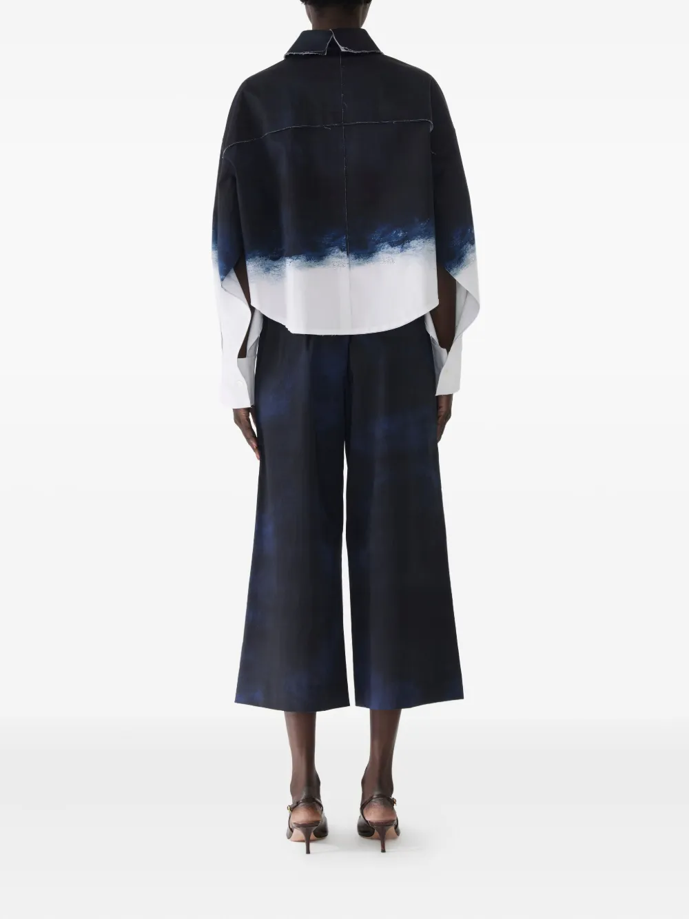 Jason Wu Collection Broek met tie-dye print Blauw