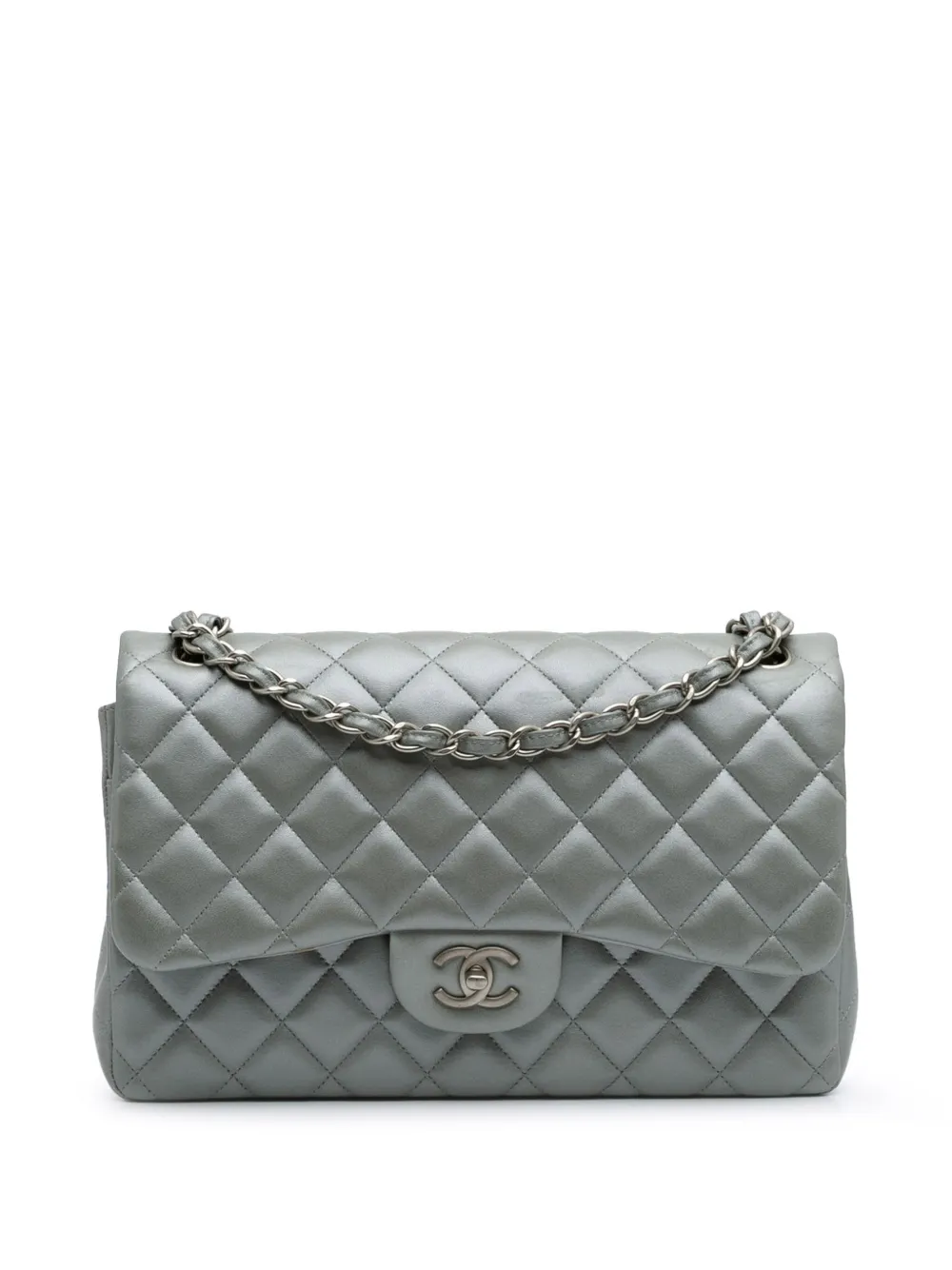 CHANEL Pre-Owned 2012 Jumbo Classic Lambskin Double Flap shoulder bag CHANEL Pre-Owned 2012 Jumbo Classic Lambskin Double Flap shoulder bag