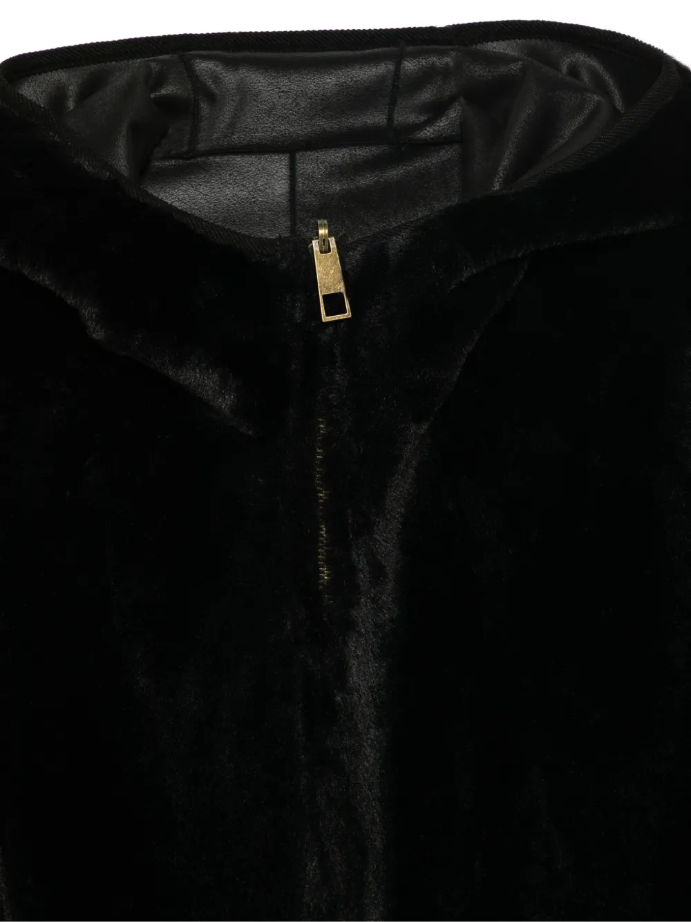 Marina Rinaldi Gel jas met capuchon en rits Zwart