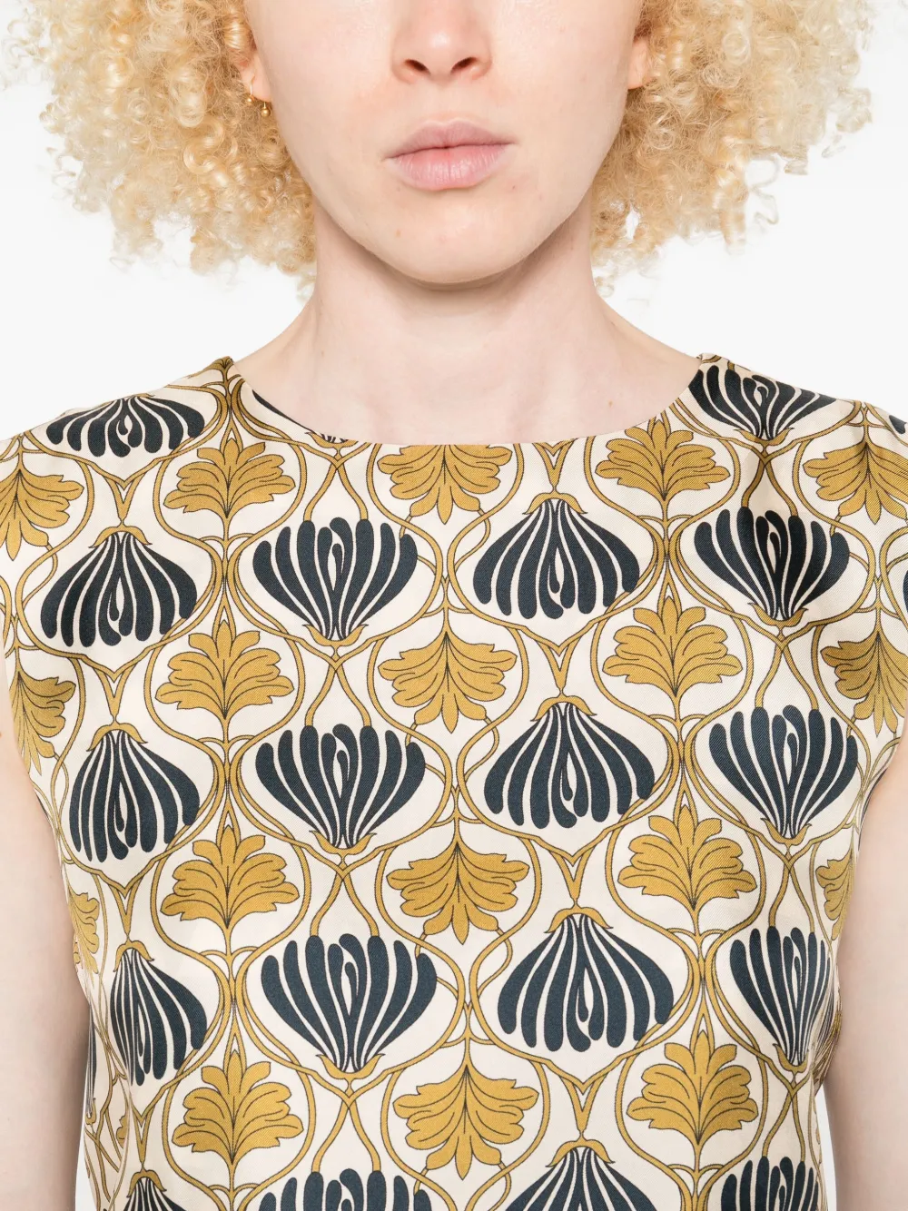 Max Mara Omkeerbare top met print Beige