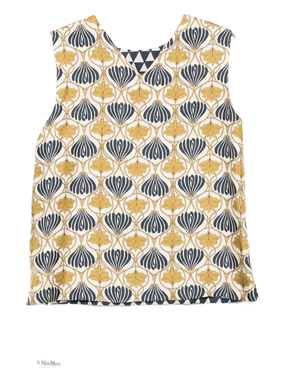 Max Mara Reversible Floral Sleeveless Top In Multi