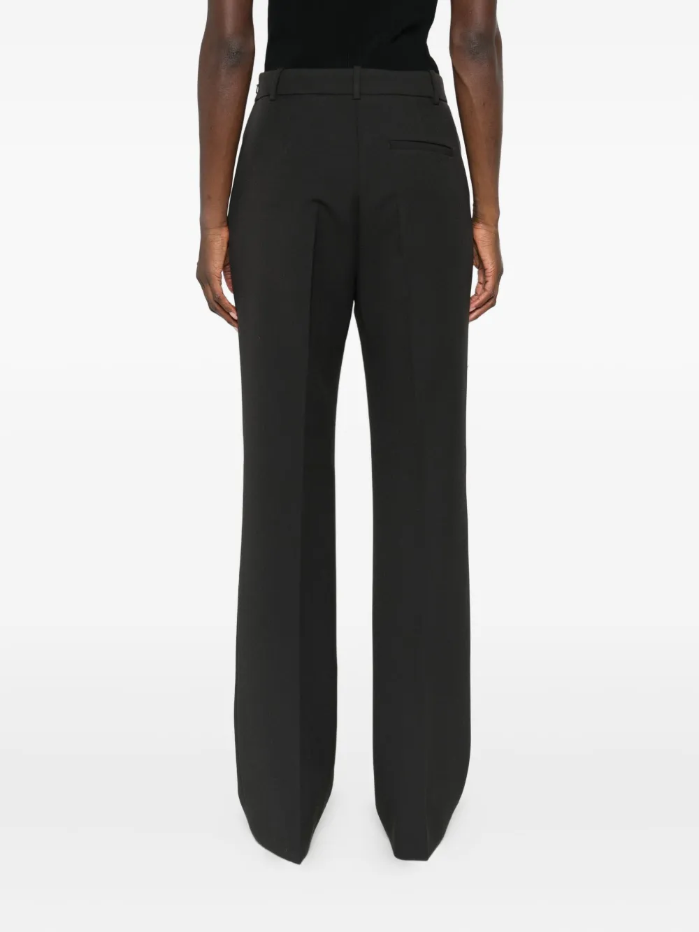Pinko Pressed-crease Trousers In Black