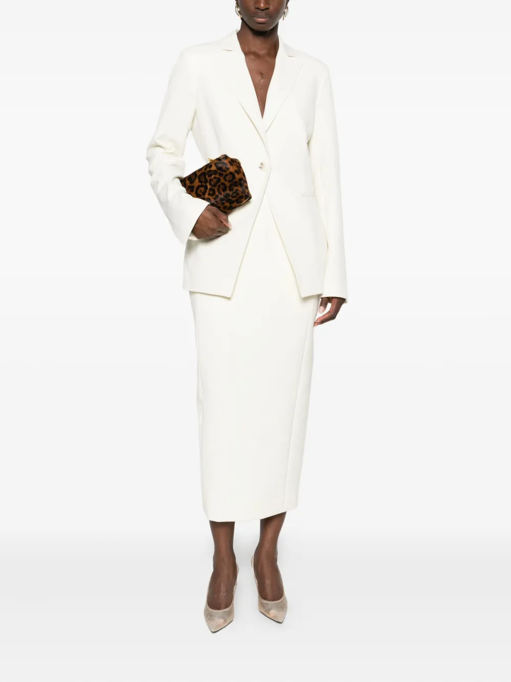 Pinko Single-breasted Blazer In White
