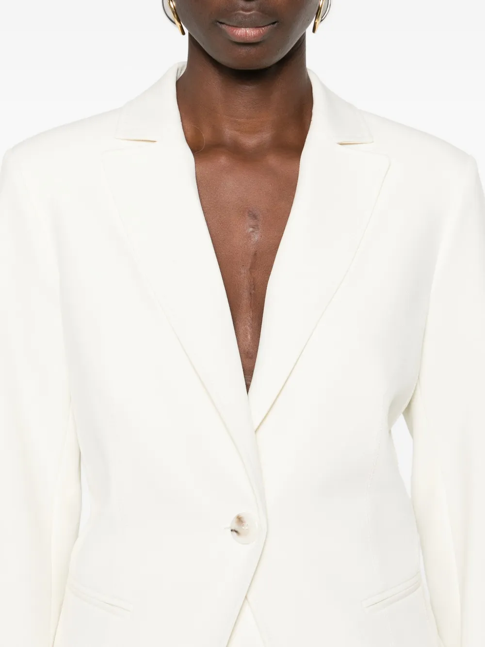 Pinko Single-breasted Blazer In White