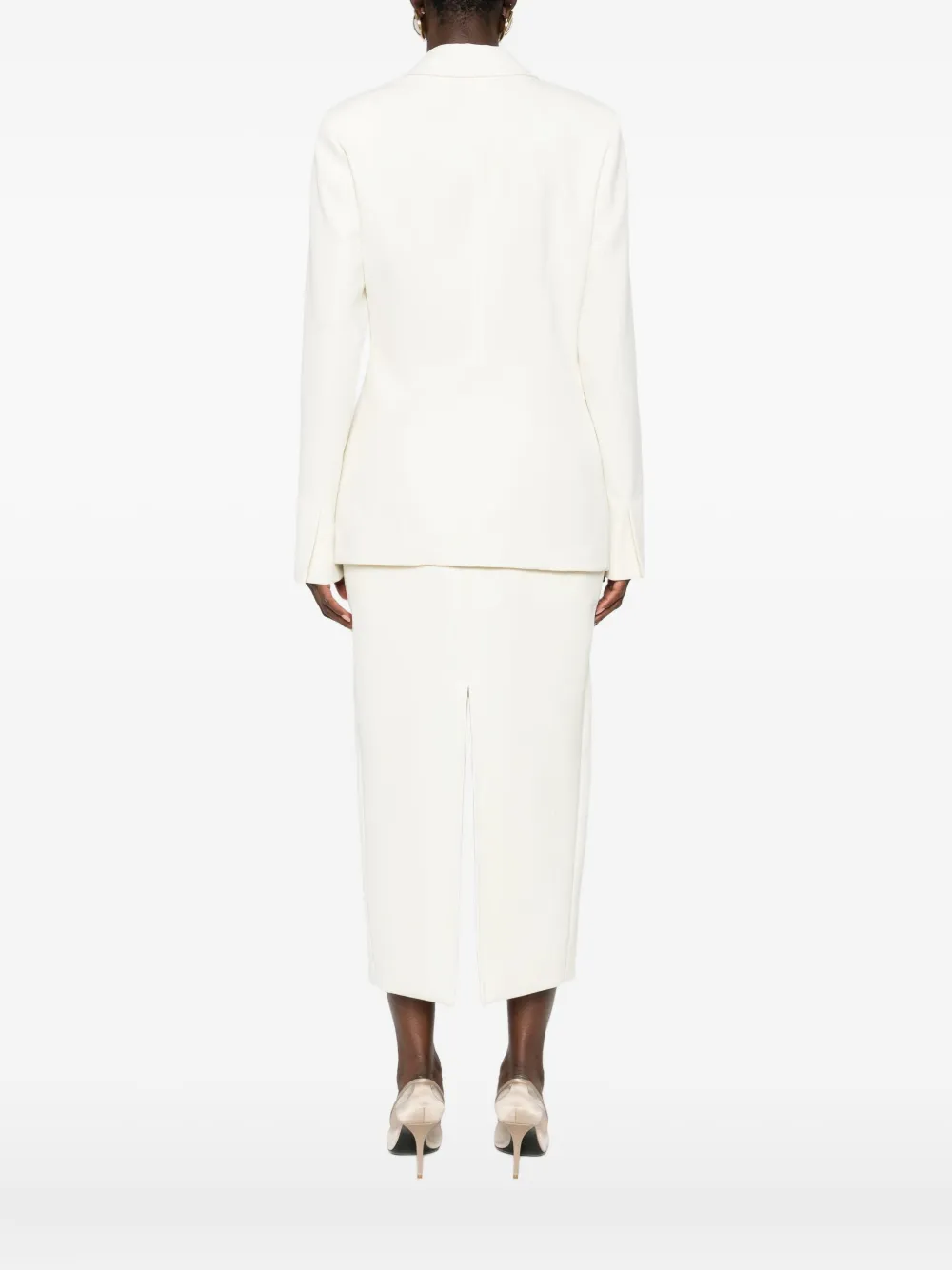Pinko Single-breasted Blazer In White