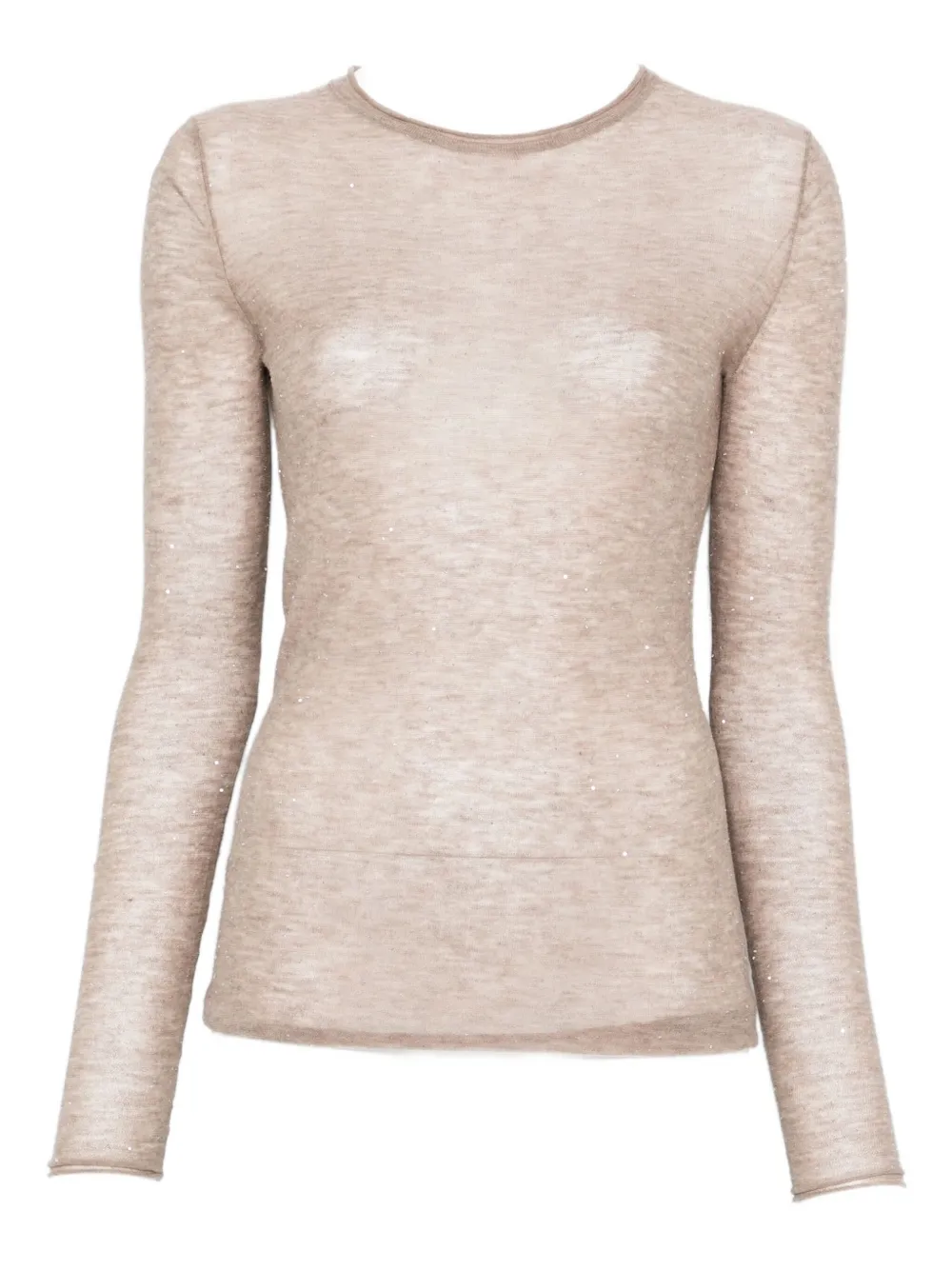 Pinko Beige Wool Blend Sweater In Neutral