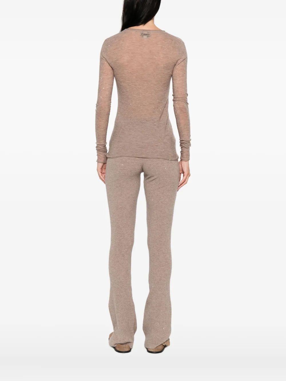 PINKO embellished top Beige