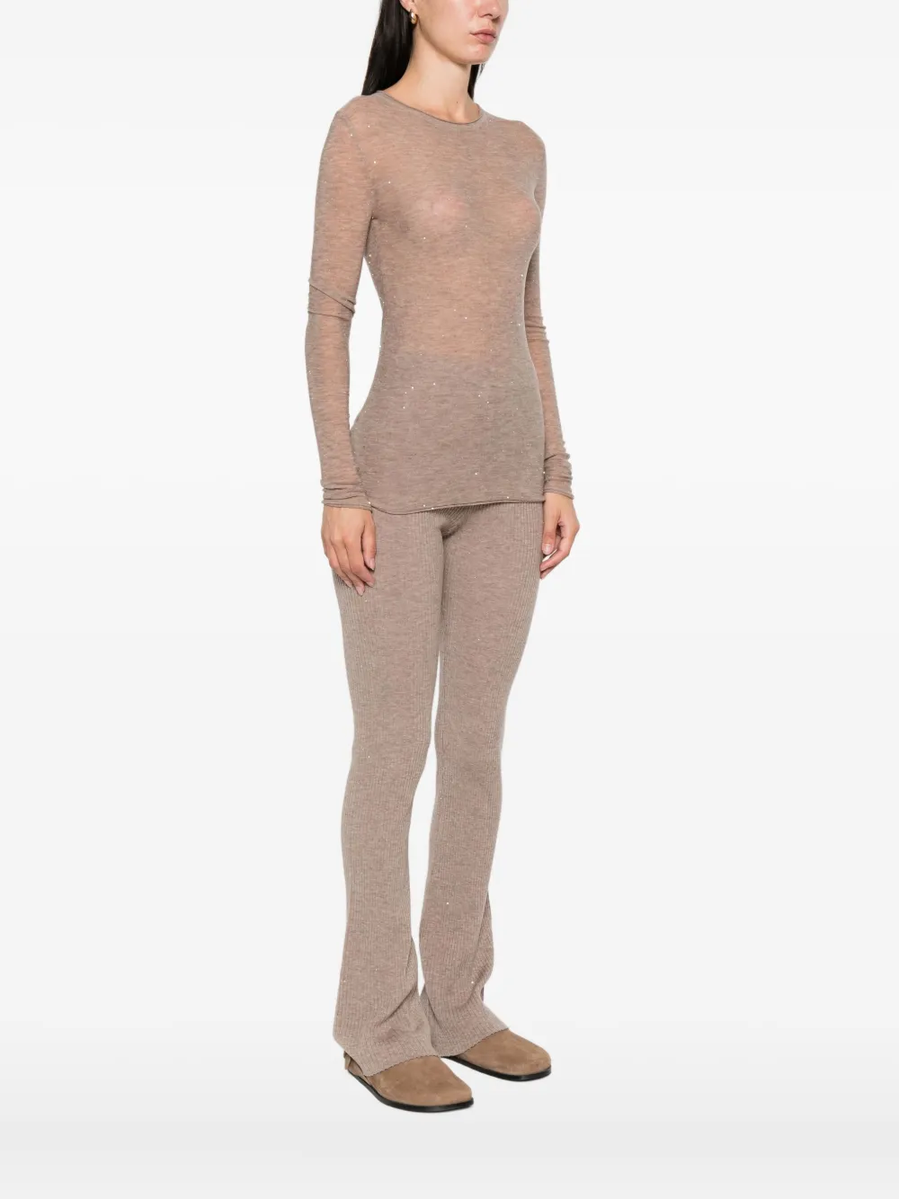 PINKO embellished top Beige