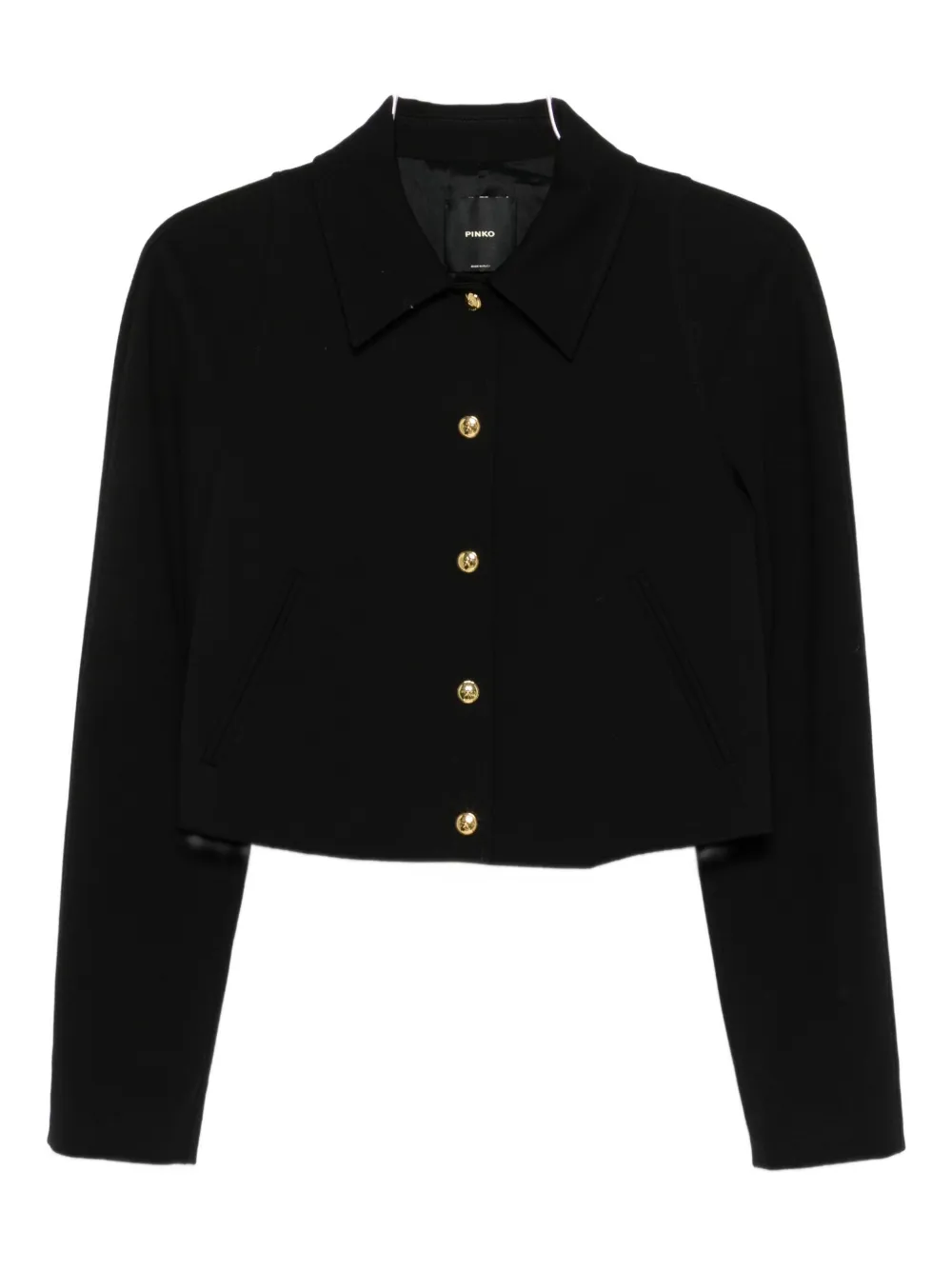 Pinko Cropped Jacket In Black