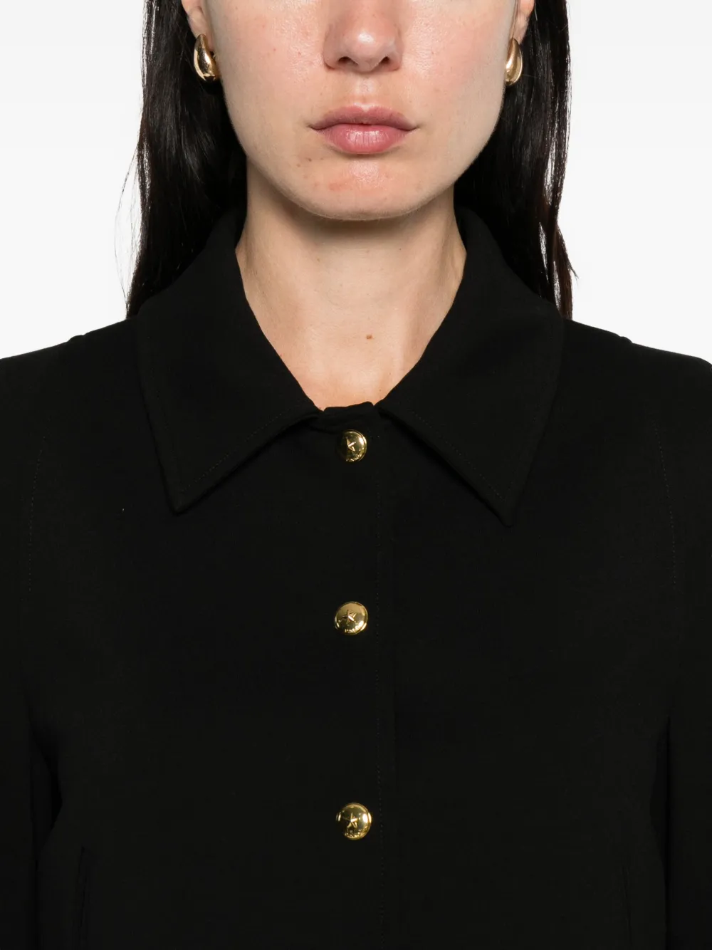 Pinko Cropped Jacket In Black