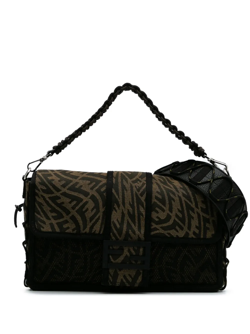Fendi Pre-Owned bolsa satchel Vertigo Mesh Baguette grande 2021 | marrón | Image 1