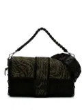 Fendi Pre-Owned 2021 Large Zucca Vertigo Mesh Baguette satchel - Brown