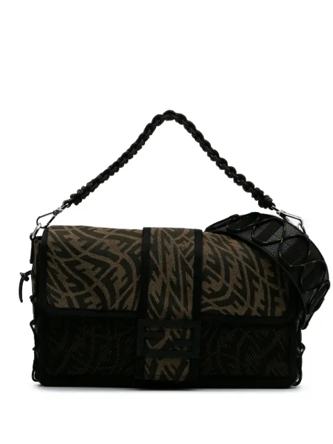 Fendi Pre-Owned bolsa satchel Vertigo Mesh Baguette grande 2021