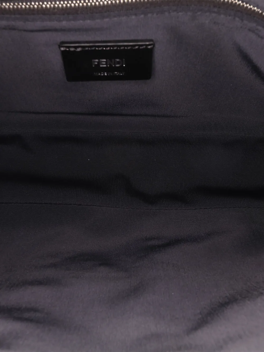 Pre-owned Fendi 2021 Large Zucca Vertigo Mesh Baguette Satchel