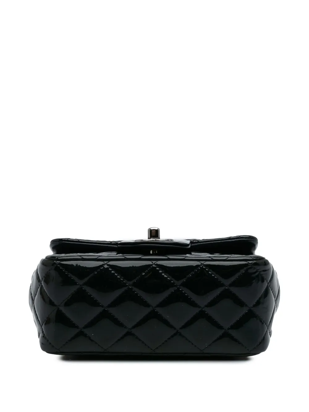 Pre-owned Chanel 2014 Mini Square Classic Patent Single Flap Crossbody Bag