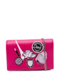 Christian Dior Pre-Owned 2016 Leather Patch Embroidered Diorama Wallet On Chain crossbody bag - Pink