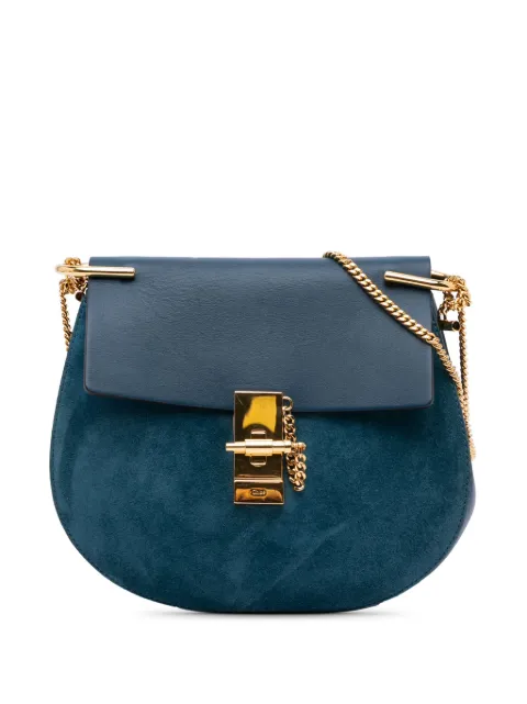 Chloé Pre-Owned 2017 Small Suede and Calfskin Drew crossbody bag