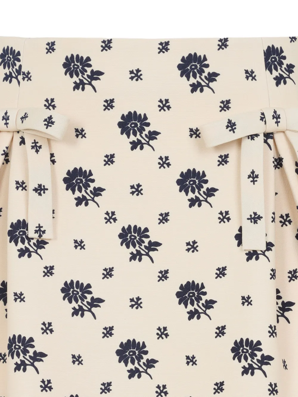 Valentino Garavani Plooirok met bloemenprint Beige