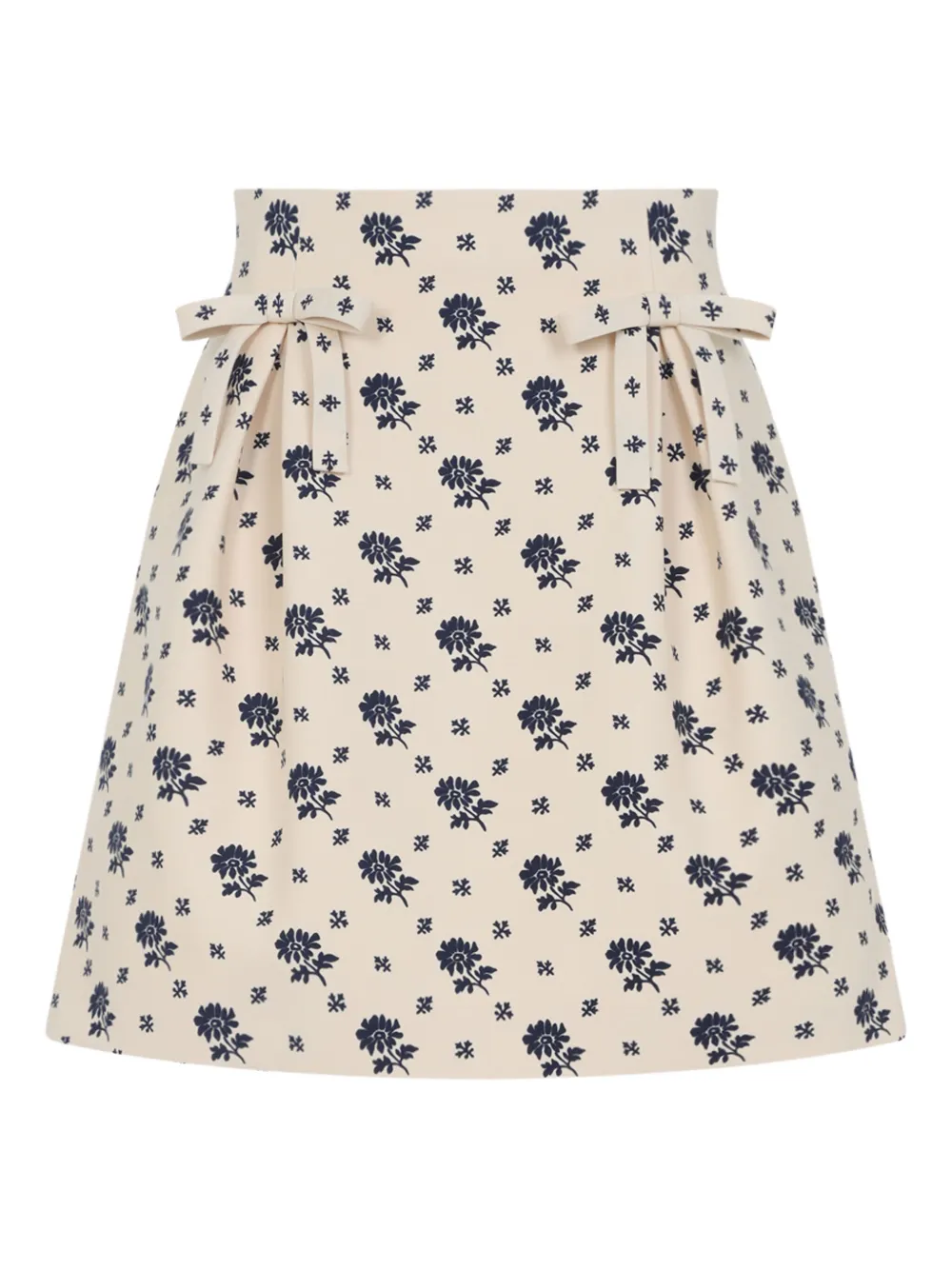 Valentino Garavani Plooirok met bloemenprint Beige