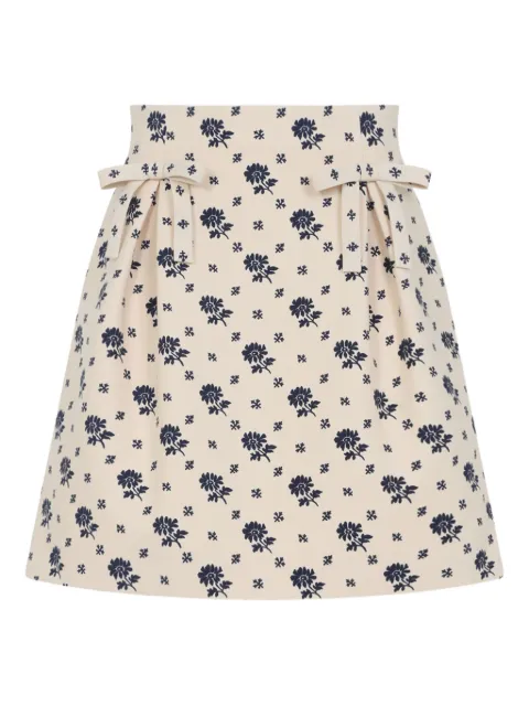 Valentino Garavani floral-print pleated skirt