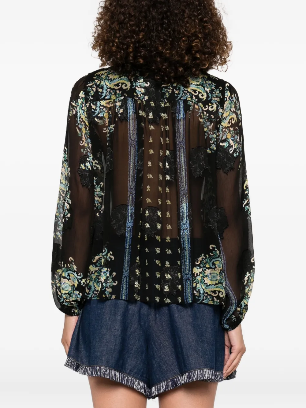 Ulla Johnson embroidered blouse Zwart