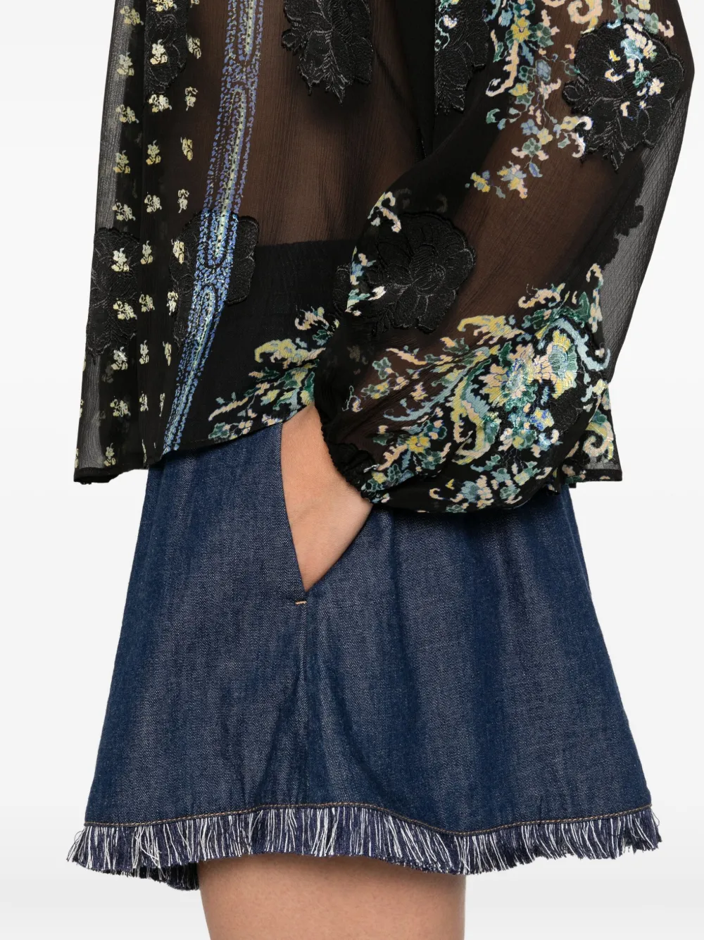 Ulla Johnson embroidered blouse Zwart