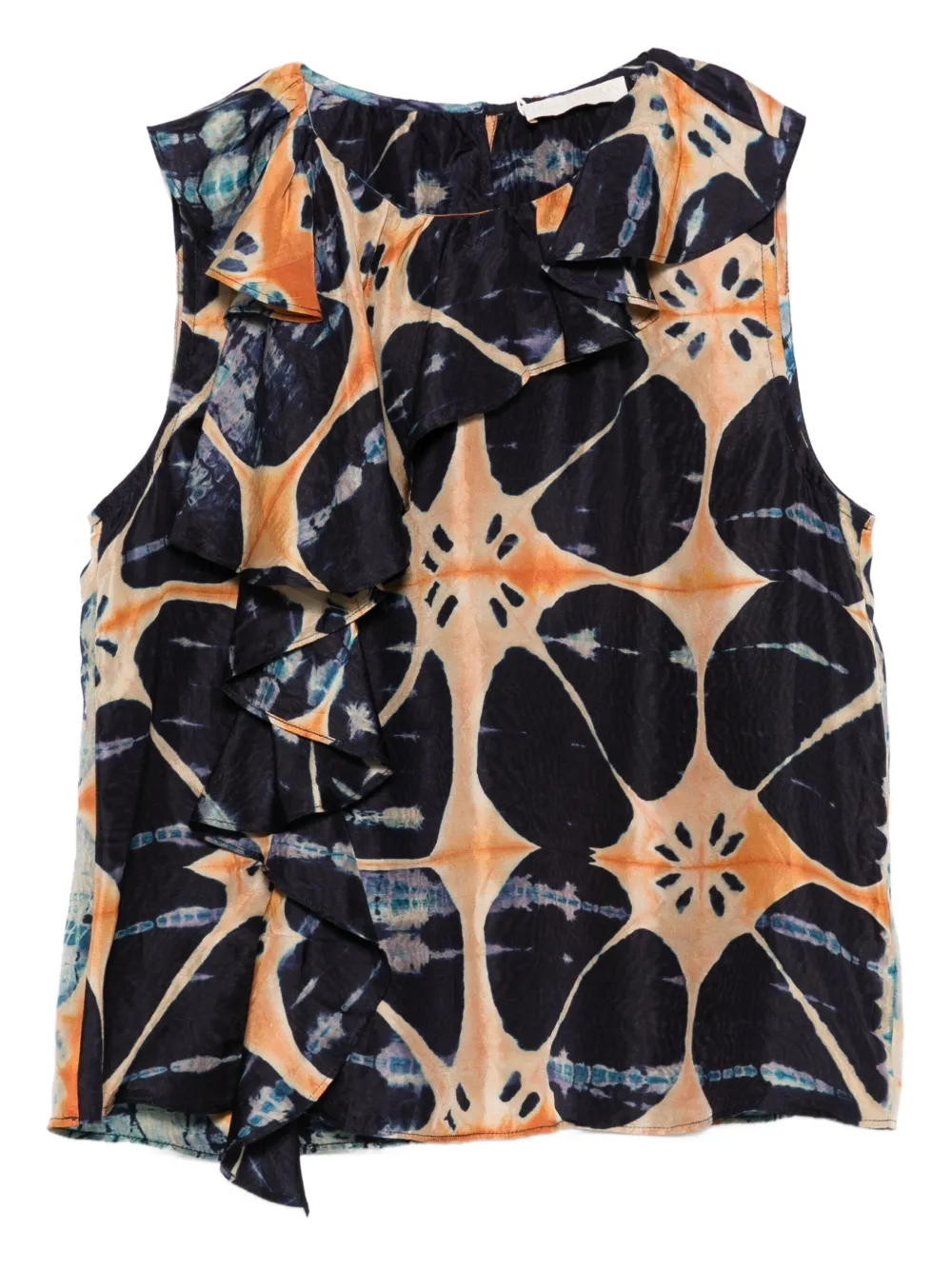 Ulla Johnson floral-print silk blouse Blauw