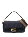 Fendi Pre-Owned 2010-2024 Zucca Embroidered Canvas Baguette satchel - Blue
