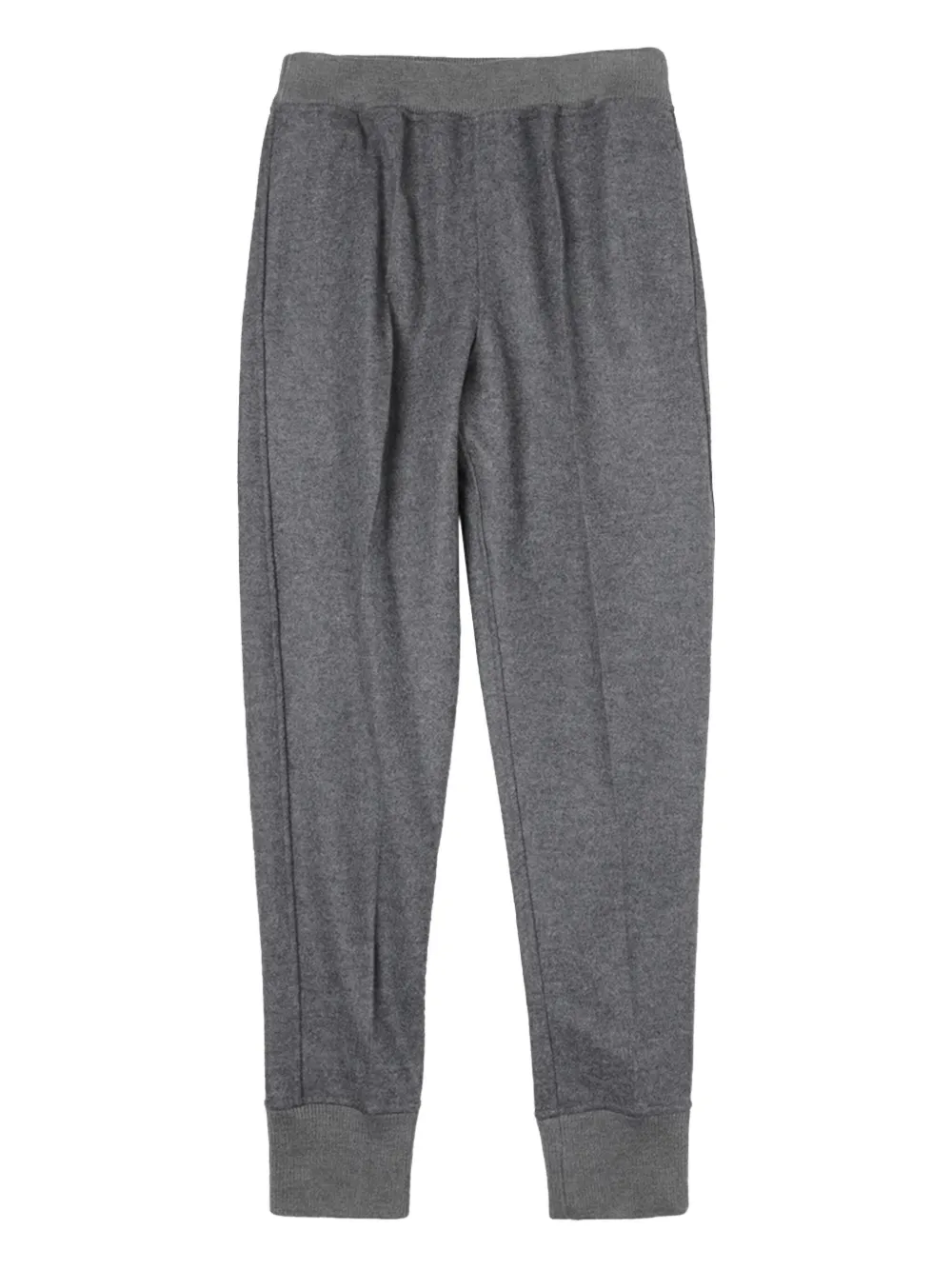 Jil Sander Wollen broek met geribbelde manchetten Grijs