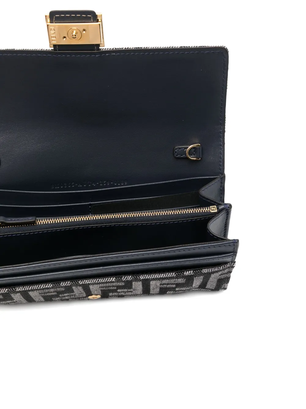 Fendi Baguette Continental Cross Body Bag In Blue