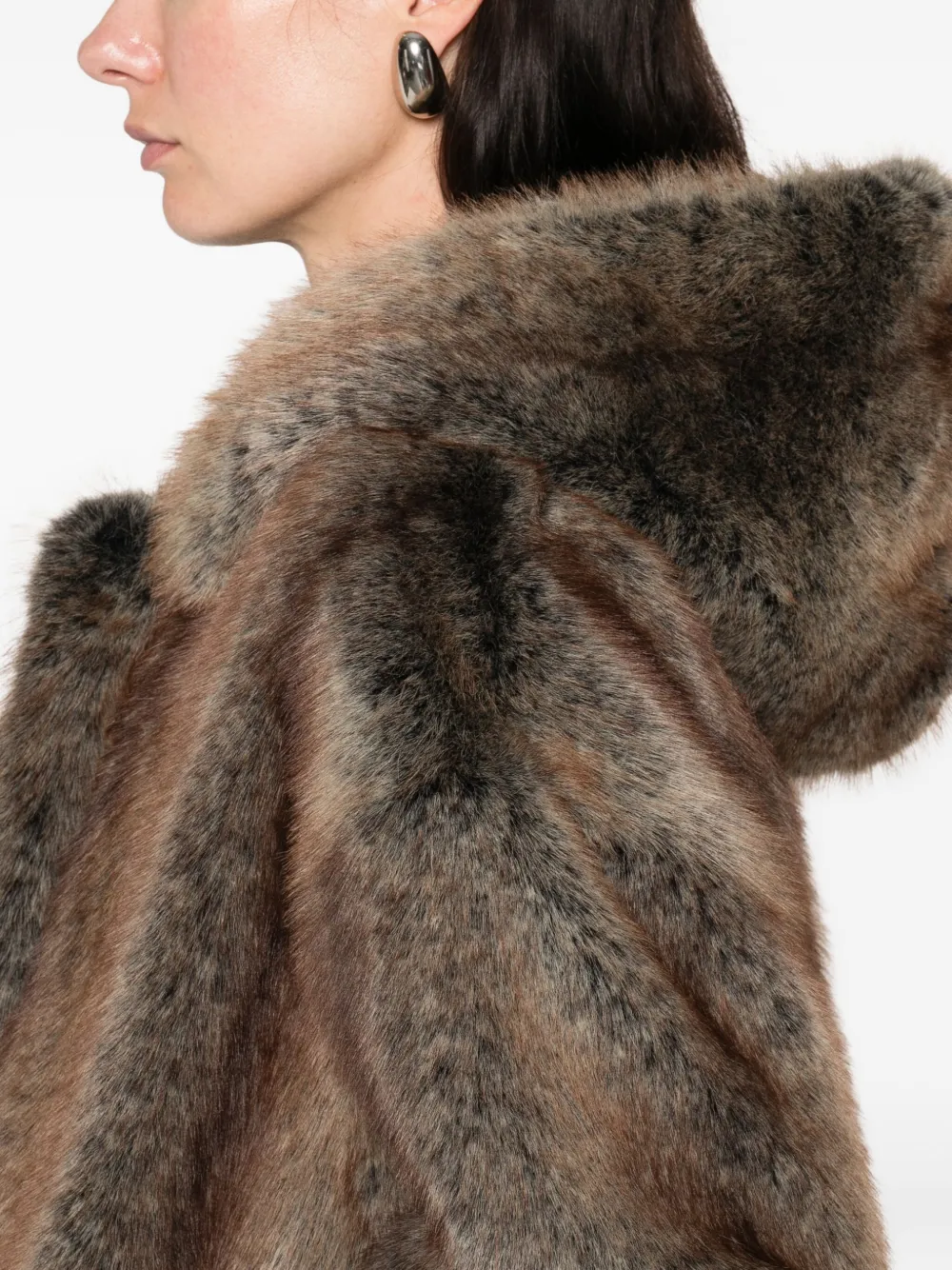 The Frankie Shop Emma jack met capuchon Bruin