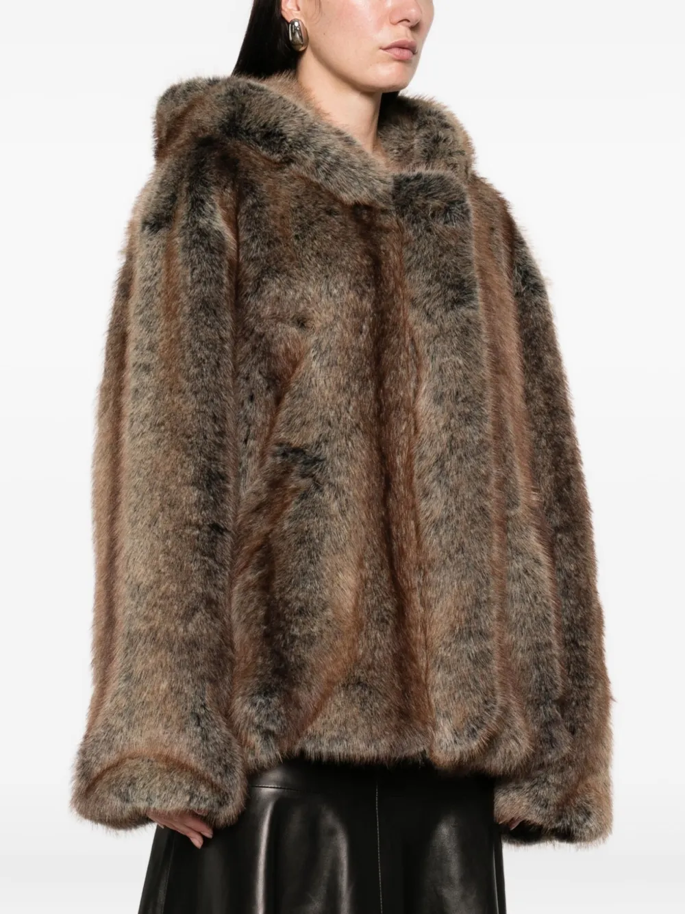 The Frankie Shop Emma jack met capuchon Bruin
