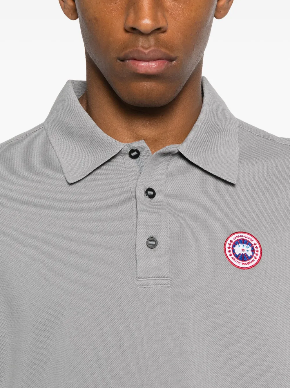 Canada Goose Beckley poloshirt met logopatch Grijs