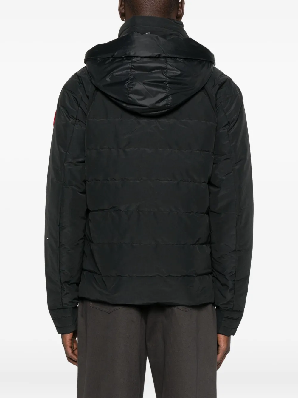 Canada Goose Gewatteerd jack met logopatch Zwart