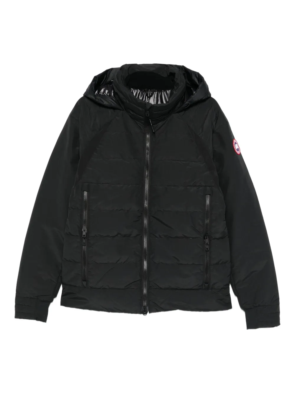 Canada Goose Gewatteerd jack met logopatch Zwart