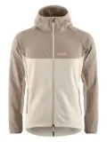 Pedaled hooded panelled jacket - Neutrals