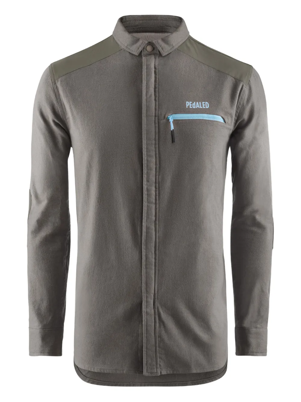 Pedaled panelled long-sleeve shirt | Grey | Image 1