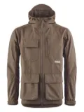 Pedaled embroidered-logo hooded jacket - Brown