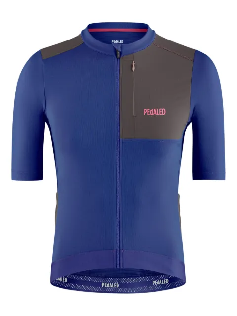 Pedaled colour-block zip jersey