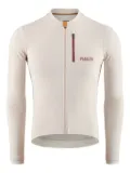 Pedaled long-sleeve zip-front cycling top - Neutrals