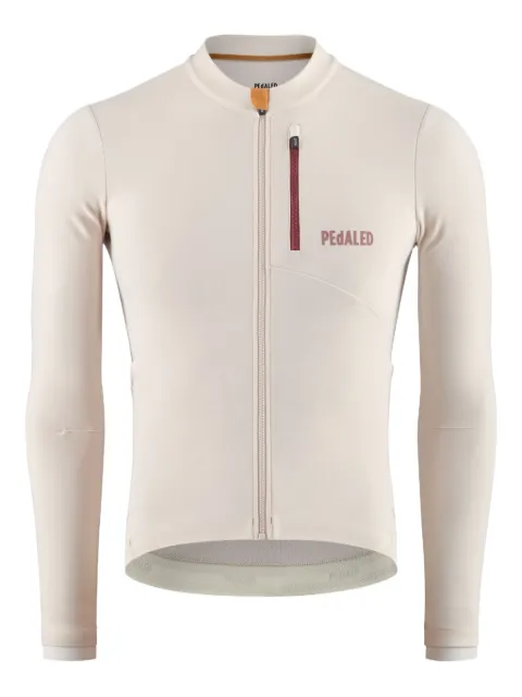 Pedaled long-sleeve zip-front cycling top
