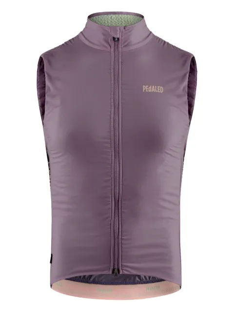 Pedaled zip-fastening cycling vest