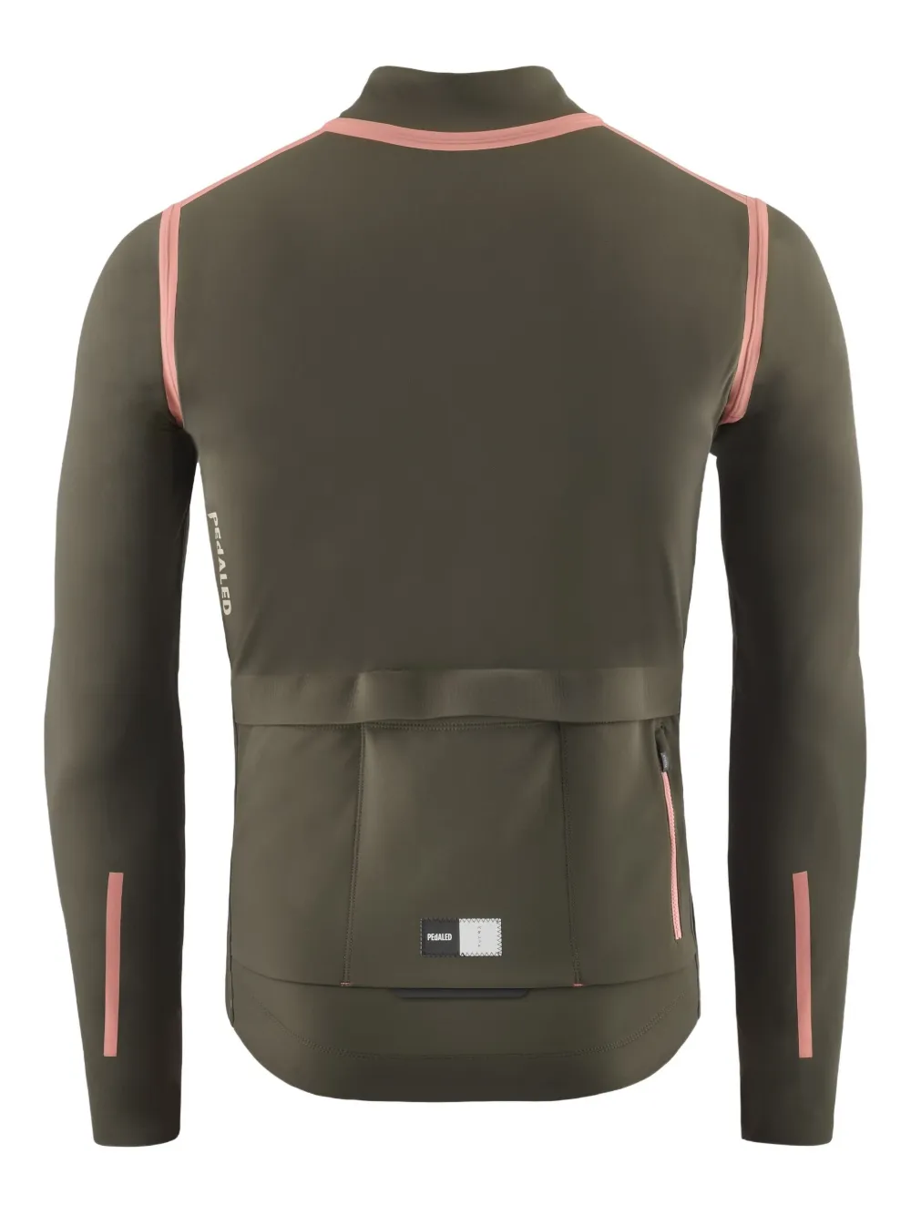 Pedaled long-sleeve panelled cycling top Groen