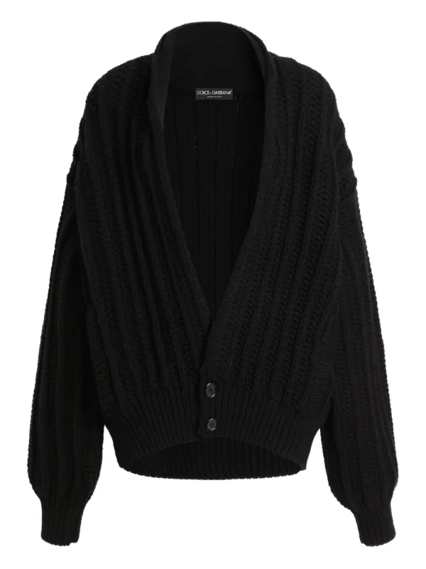 Dolce & Gabbana リブニット カーディガン | ブラック | FARFETCH JP Dolce & Gabbana リブニット カーディガン | ブラック | FARFETCH JP