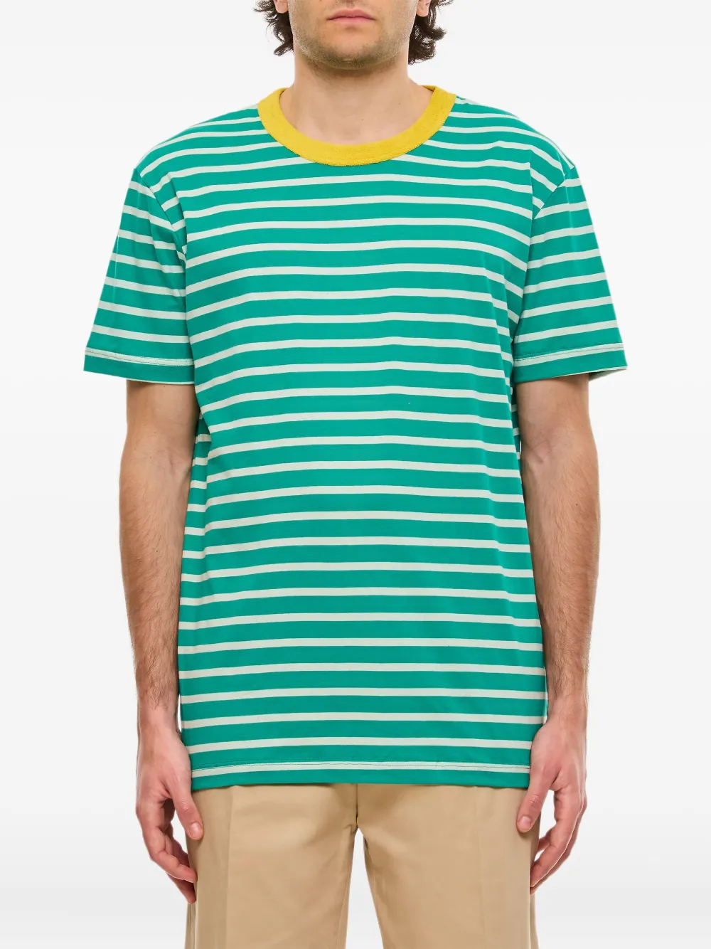striped-print crew-neck T-shirt