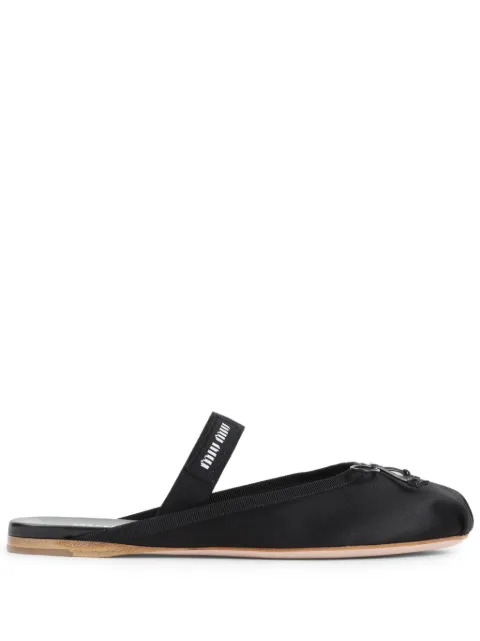 Miu Miu leather flat mules