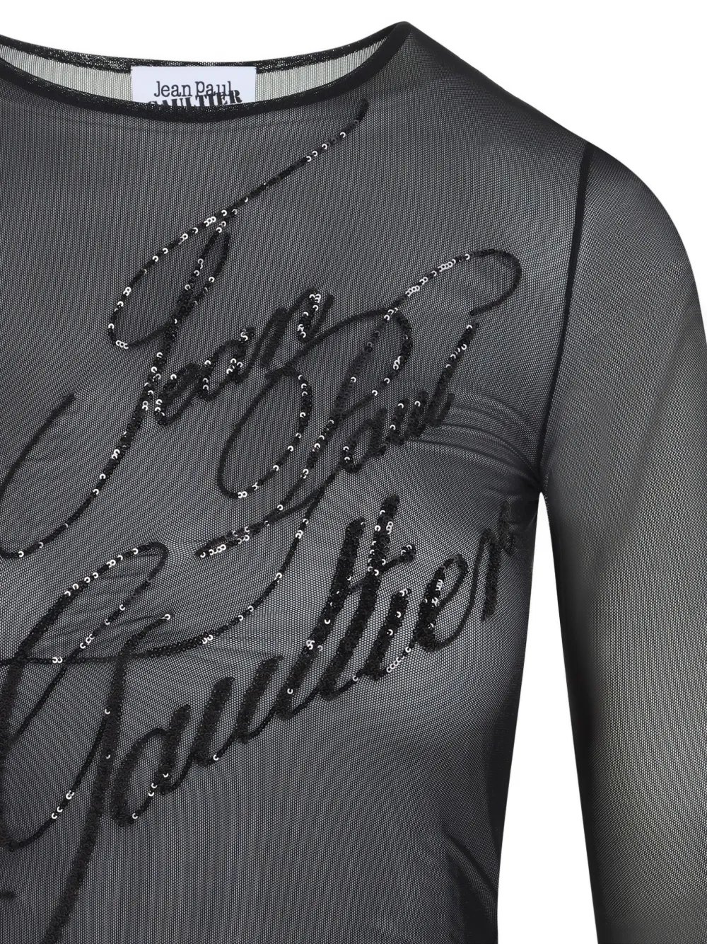 Jean Paul Gaultier T-shirt verfraaid met logo Zwart