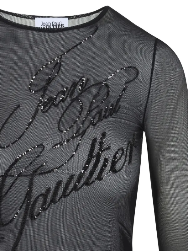 Jean Paul Gaultier logo-embellished T-shirt | Black | FARFETCH