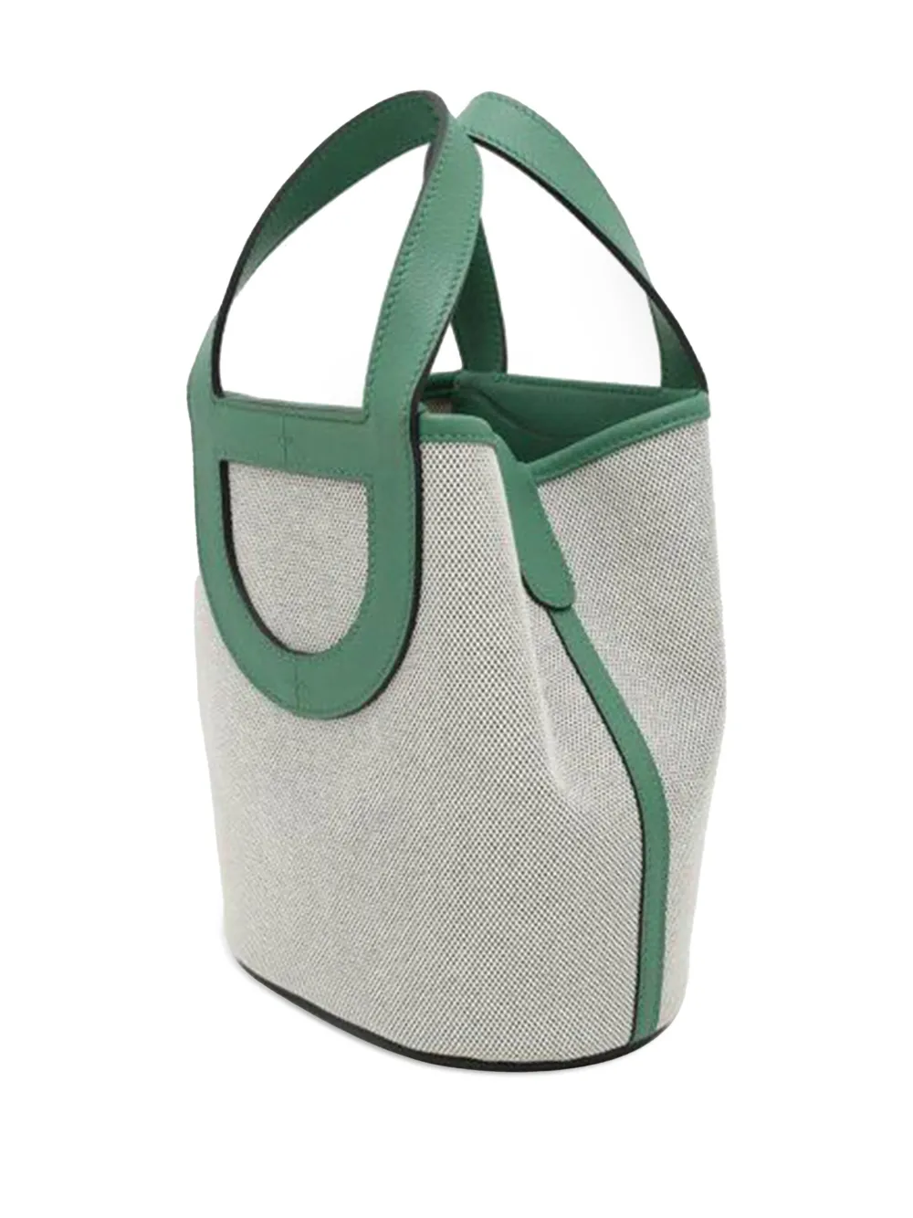Pre-owned Hermes 2024 Toile And Swift In The Loop 18 Handbag