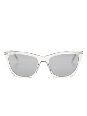 Saint Laurent Eyewear クリア サングラス | ニュートラル | FARFETCH JP
